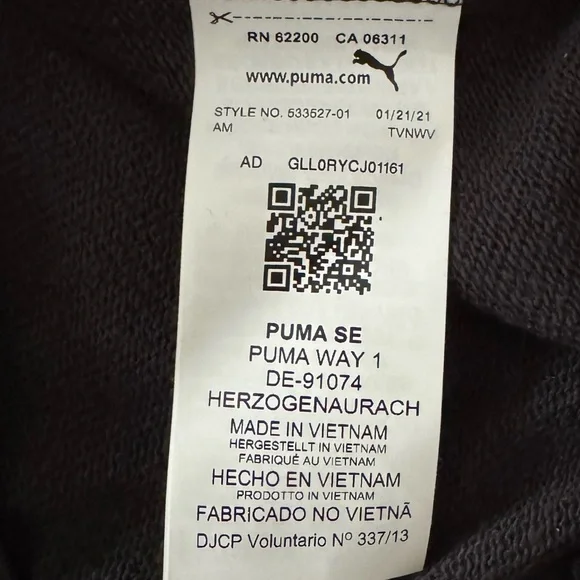 Brand new “Puma”men’s full zippered sweatshirt.Size-L,color-black(multicolor)💚 - Picture 6 of 8